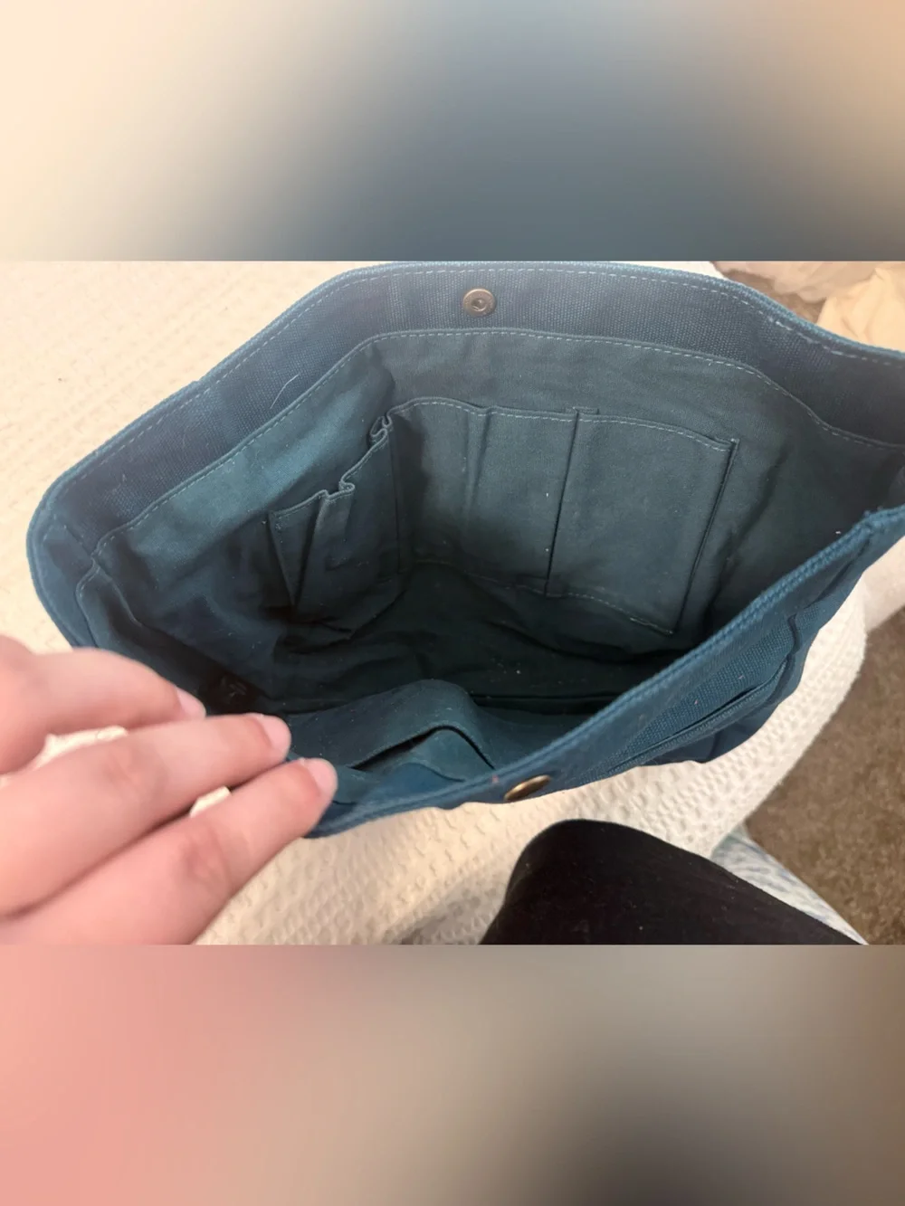 Blue PLG canvas purse organizer insert - Picture 2 of 3